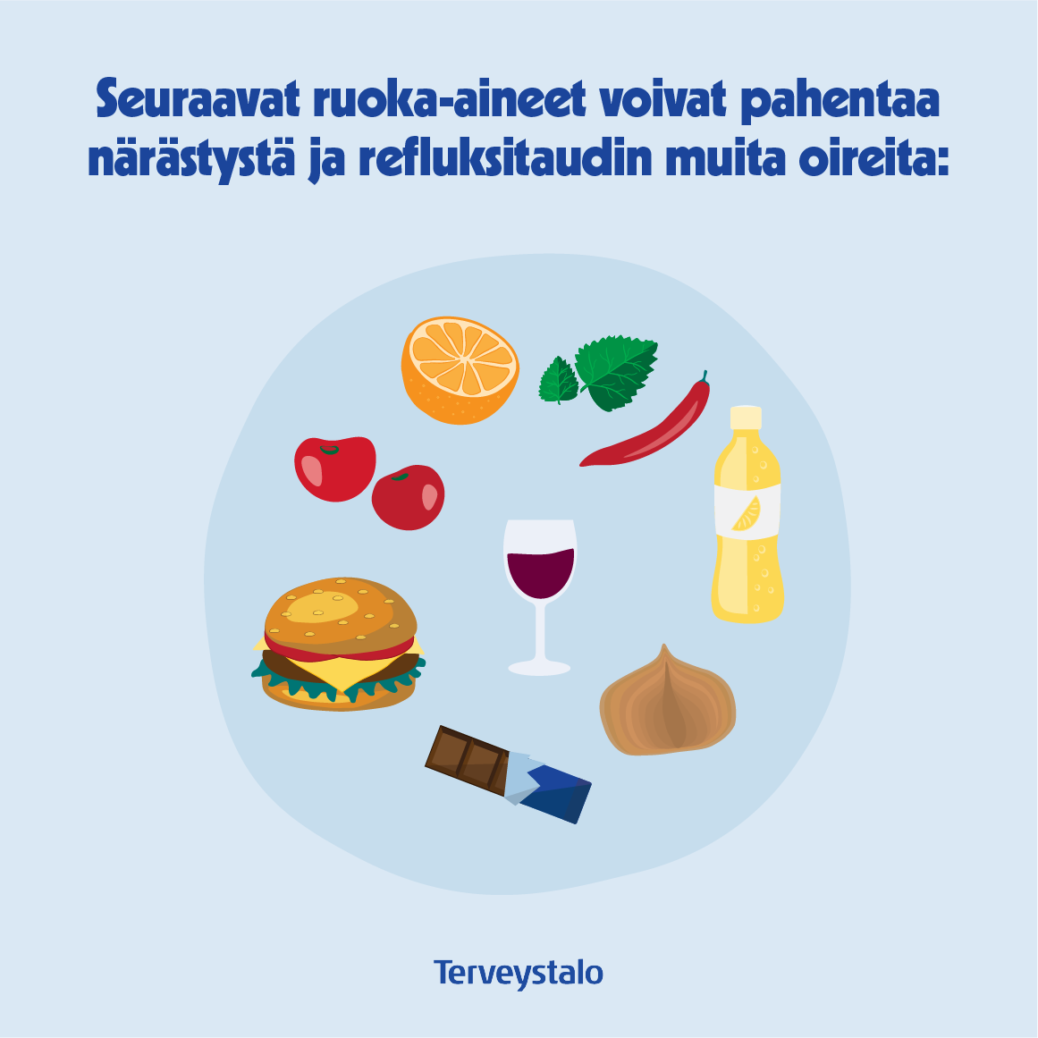 Refluksitauti ruokavalio.