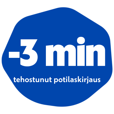 -3 min tehostunut potilaskirjaus