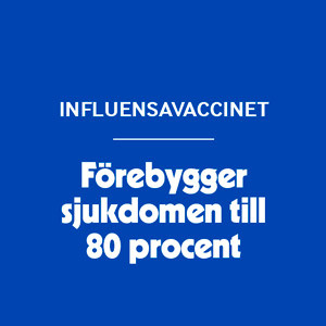 Influensavaccinet förebygger sjukdomen till 80 procent